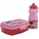 Set Pranzo Minnie Mouse Disney: Borraccia 400 ml e Porta Merenda per Scuola e Tempo Libero