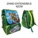 Zaino  Scuola Elementari Estensibile Tartarughe Ninja - 41x31x20 cm,