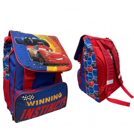 Zaino Estensibile Saetta McQueen Disney Pixar - Scuola Elementare Bambini 40x29x27 cm