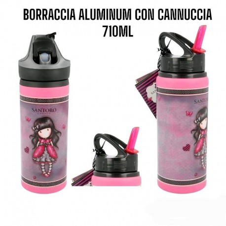 Borraccia thermos alluminio 710 ml santoro gorjuss bambina femminuccia