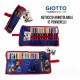 Astuccio Scuola Roll con 12 Pastelli Giotto Mickey Disney - Tombolino Portacolori 40x20cm