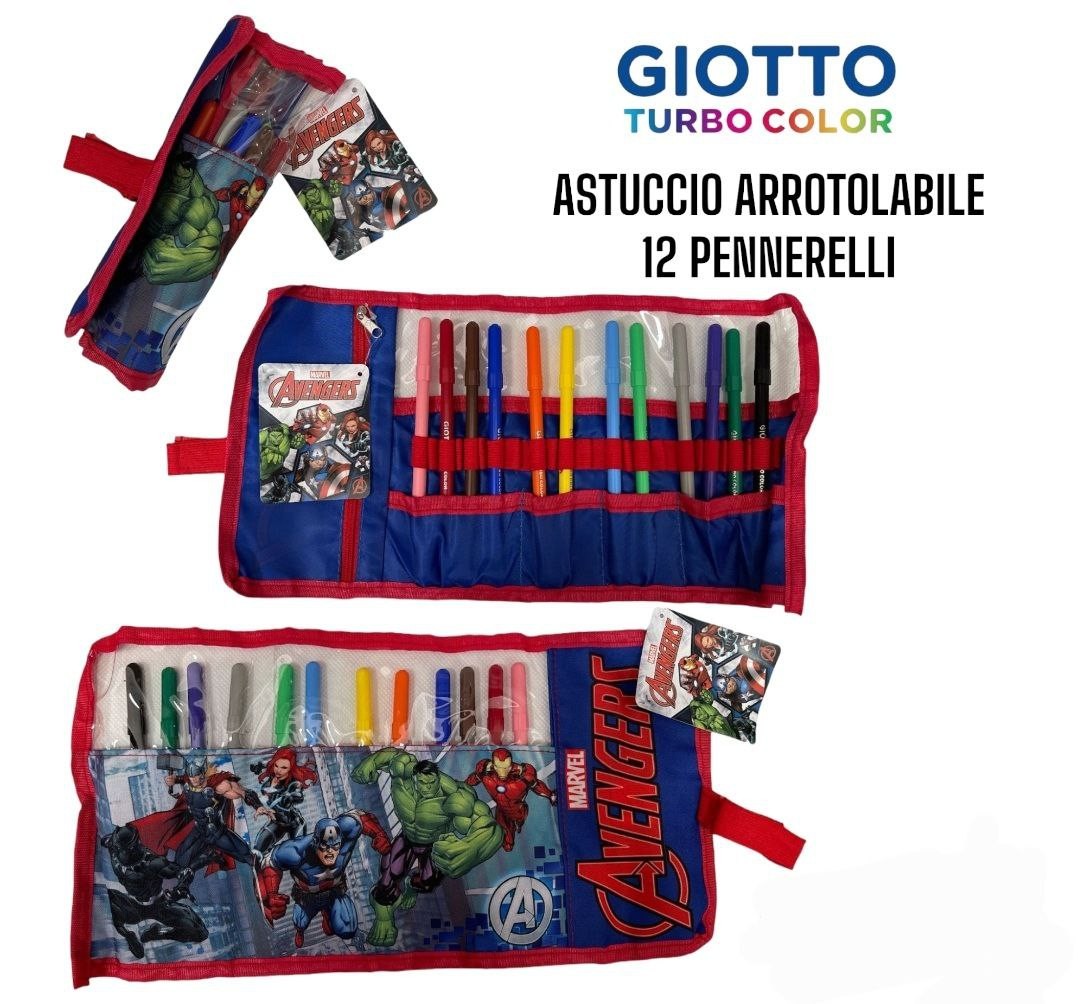 Elsa Frozen Astuccio Scuola 3 Zip con Pennarelli Giotto