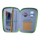 Astuccio Scuola 33 Pz. Multiscomparto Monocolore con 3 Zip - Colori Giotto, 20x12x7 cm