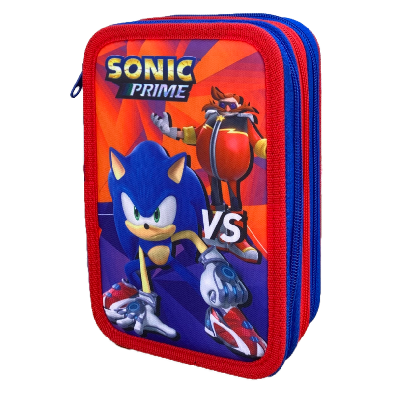 Astuccio Sonic 3, Portacolori per la Scuola include 38 pezzi – The