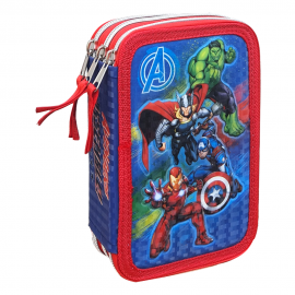 Astuccio Scuola Avengers Marvel 44 pz. Multiscomparto 3 Zip - Portacolori Giotto