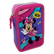 Astuccio Scuola 3D Minnie Disney Multiscomparto 3 Zip - Portacolori Pennarelli Giotto per Bambina