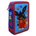 "Astuccio Scuola Bing il Coniglietto 3D Disney - 3 Zip, Completo con 44 Pezzi"