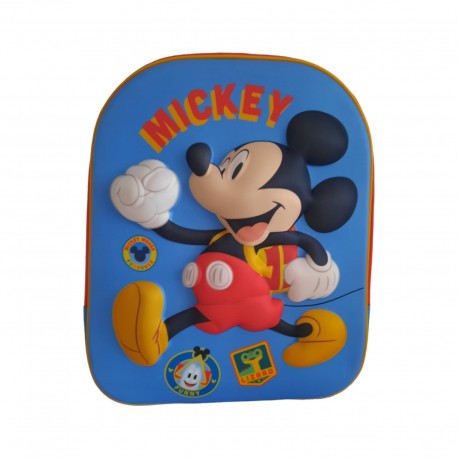 ZAINO ASILO MATERNA 3D MICKEY MOUSE DISNEY TOPOLINO BORSA SCUOLA BAMBINO CM.32