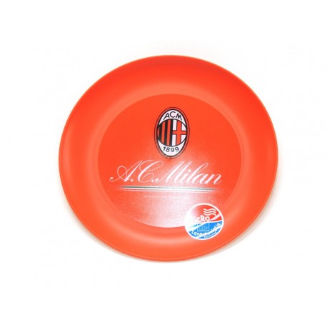 Piatto Piano AC Milan con Logo Ufficiale, 22 cm – Adatto per Microonde, Ideale per Scuola e Tempo Libero