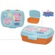  Portapranzo Contenitore Peppa Pig Porta Merenda 17x14x6 cm - Scuola e Tempo Libero