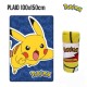 Plaid Coperta in Morbido e Caldo Pile Disney Pokémon, 100x150 cm – Coperta Bambino Super Soffice, Idea Regalo