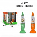 Lampada LED da Tavolo Aristogatti Disney con Effetto Glitter – Luce Notturna Colorata e Cambia Colore, Idea Regalo