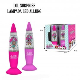 Lampada Led da Tavolo LOL Surprise Glitterata - Luce Notturna Multicolore Cambia Colore, Idea Regalo Bambini - Batterie Incluse