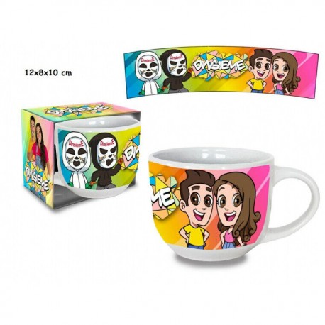 Tazza Mug Jumbo Dinsieme per Latte e Colazione – Tazzone Grande per Bambini, Idea Regalo