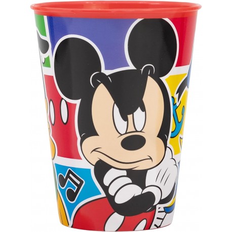  Bicchiere in Plastica Mickey Disney 260 ml per Bambini, Scuola e Tempo Libero, Design Topolino