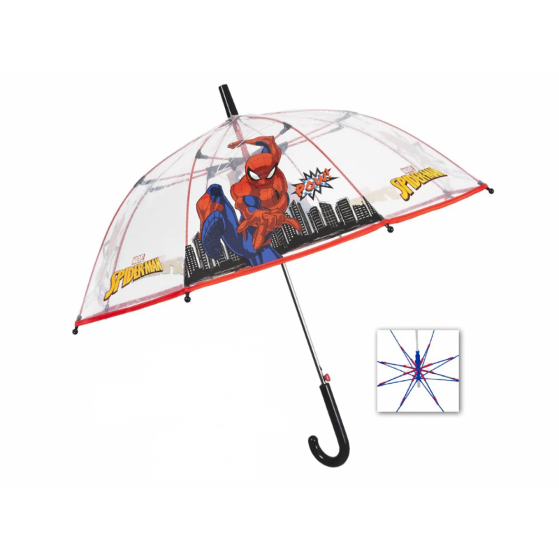 ombrello-automatico-cupola-trasparente-spiderman-marvel-trasparente