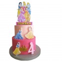 Torta Scenografica in Polistirolo Principesse Disney Personalizzata per Compleanno