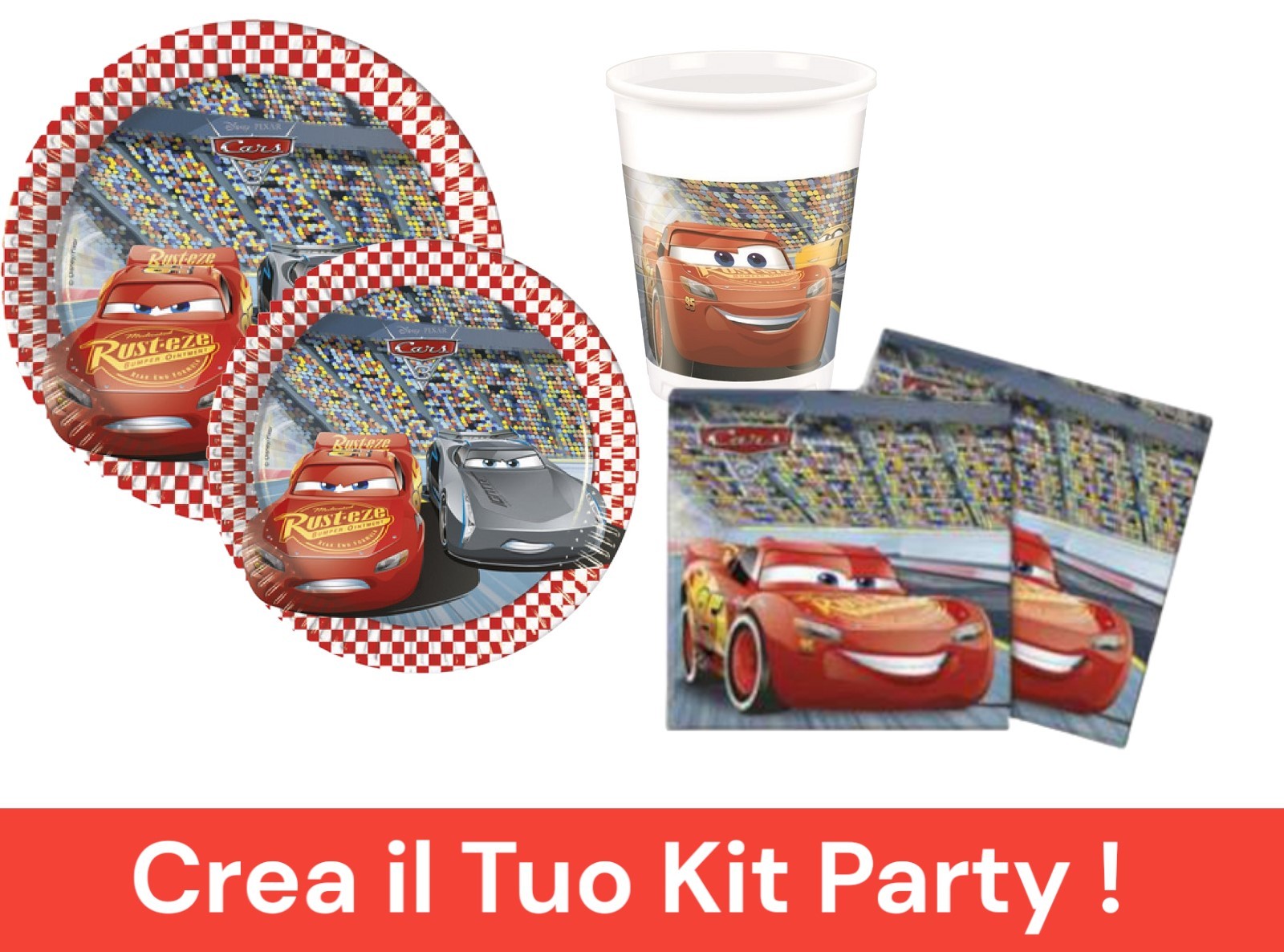 Kit Party Tavola Puffi per 16 Persone (16-Piatti 16-Bicchieri  20-Tovaglioli, 1-Tovaglia) per feste Bambino - Non Solo Disney