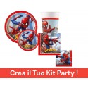 Coordinato Compleanno Spiderman Marvel Uomo Ragno - Kit Party per Bambini da 8 a 40 Persone