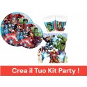 Coordinato Tavolo Avengers Marvel per Feste Bambini | Kit Completo da 8 a 40 Invitati con Piatti, Bicchieri e Tovaglioli