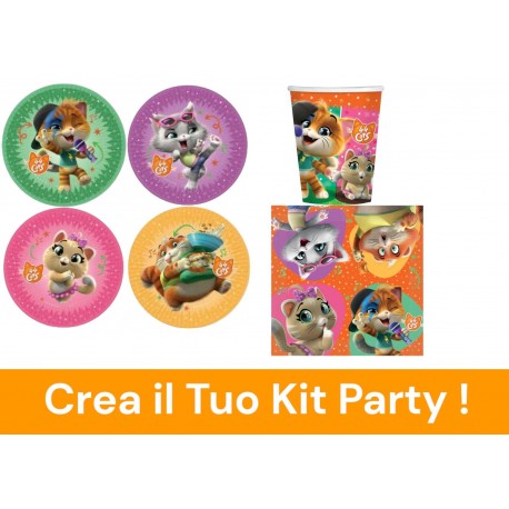 Coordinato per Feste Compleanno 44 Gatti Disney Kit Party Bambini Festa e Party