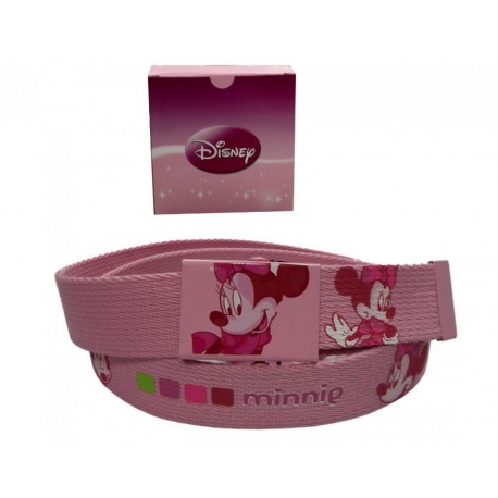  Cintura Bambina di Minnie Disney con Fibbia in Acciaio Rosa – Elegante e Funzionale, Con Scatola Regalo Inclusa