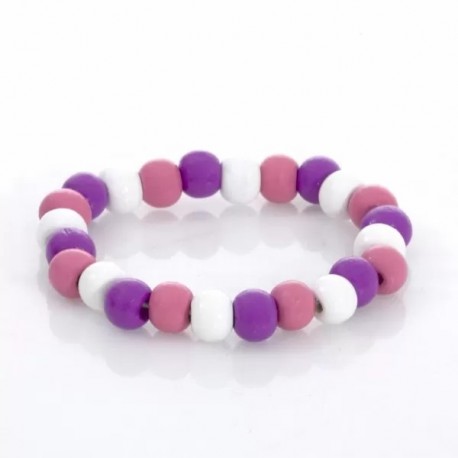 BRACCIALE PALLINE LEGNO FLUO COLOR REGALINI FESTA GADGET COMPLEANNO PARTY  BAMBINI - Non Solo Disney