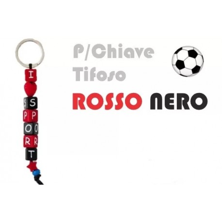 PORTACHIAVE LEGNO ROSSO NERO13 CM FESTA GADGET COMPLEANNO PARTY BAMBINI