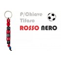 Portachiave in Legno "I Love" Rosso Nero 13 cm - Gadget per Compleanno, Festa e Party Bambini - Perfetto per Veri Tifosi!