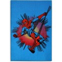 Tappeto Antiscivolo per Cameretta Bambini Spiderman 80x120 cm - Resistente e Facile da Pulire