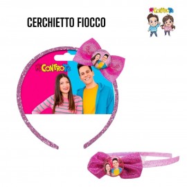 Cerchietto con Fiocco Me Contro Te - Accessorio Moda Bambina- Lui e Sofi