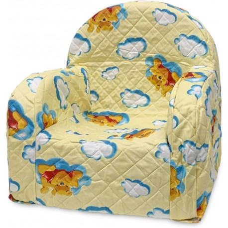  Poltroncina Bambini Disney Winnie The Pooh con Nuvole - Arredo Cameretta 40x35 cm, Cotone Naturale