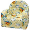 Poltroncina Bambini Disney Winnie The Pooh con Nuvole - Arredo Cameretta 40x35 cm, Cotone Naturale