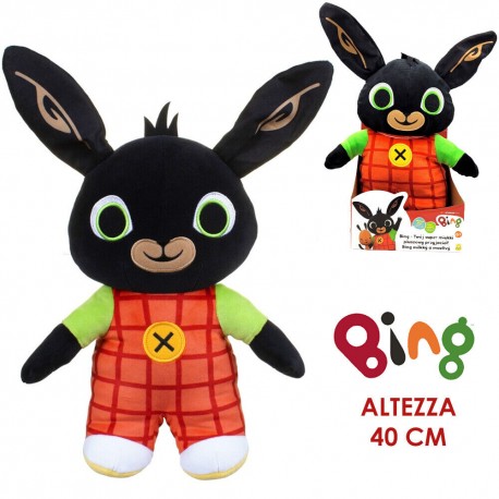 Pupazzo Bing il Coniglietto - Mascotte di Peluche Jumbo - Coniglio Grande Alto 40 cm"