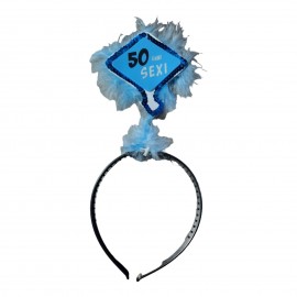 Cerchietto per Capelli Divertente 50 Anni - Frase "50enne Sexy" - Accessorio Compleanno Originale e Allegro