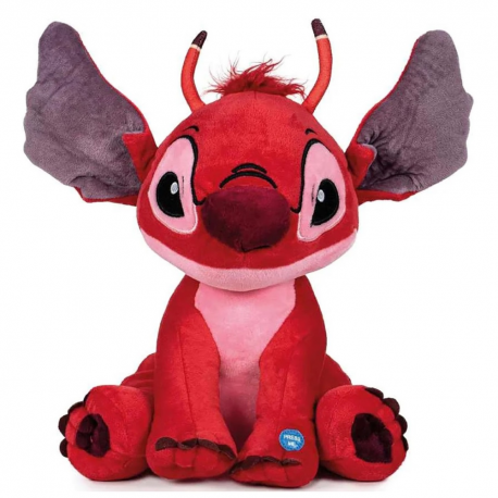 Morbidissimo Peluche Leroy Lilo & Stitch 20 cm Rosso con Suono - Disney Originale per Bambini"