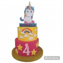 Torta Scenografica in Polistirolo Magico Unicorno Disney Personalizzabile – Decorazione Centro Tavola Compleanno