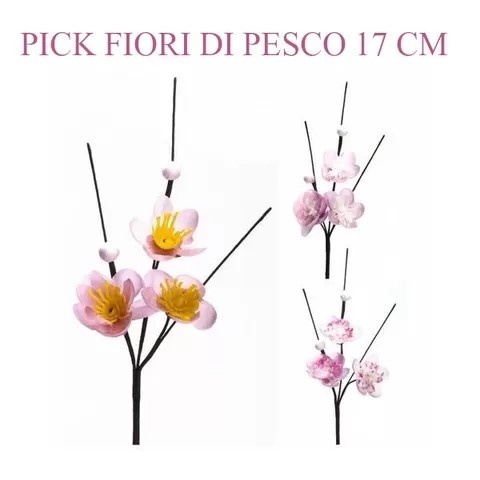 Pick di fiori rosa per confezioni battesimo e compleanno