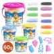  Kit Plastilina Modellante 10 Pezzi da 60g con Formine e Accessori – Set Creativo per Bambini, Scuola e Tempo Libero