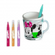  Tazza Portapenne Minnie Disney con 4 Pennarelli e Disegni da Colorare - Set Creativo per Bambini"