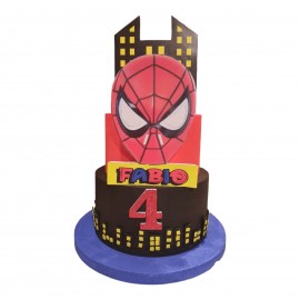Torta, decorazione torta Spider-Man 3D, torta di carta