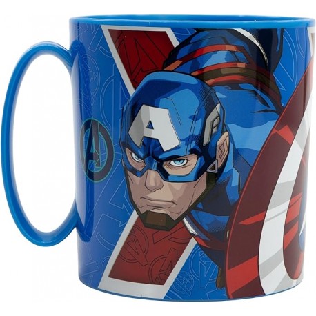 Tazza in Plastica Avengers Marvel 350ml - Microonde e Lavastoviglie, Ideale per Scuola e Tempo Libero