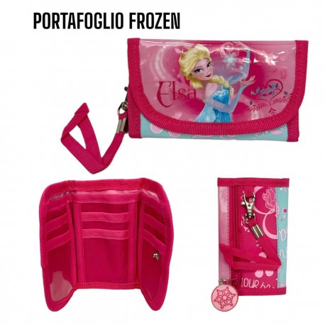 Portafogli Frozen Disney con Chiusura a Velcro - Accessorio per Bambini (13x8 cm)"