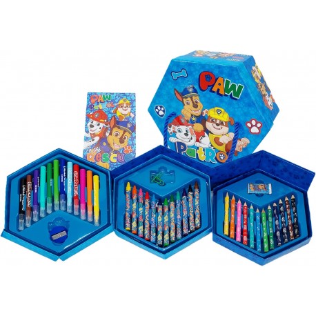 Paw Patrol Set di Cancelleria: 42 pz Tutto il Necessario per l'Avventura Creativa Scuola e Temp Libero Bambini!"