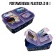 Portapranzo Multiscomparto Frozen II Disney - Porta Merenda 18 x 13,5 x 5,5 cm