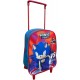 "Zaino Scuola Asilo con Trolley Sonic Disney - Ruote e Manico Allungabile - 30 cm"