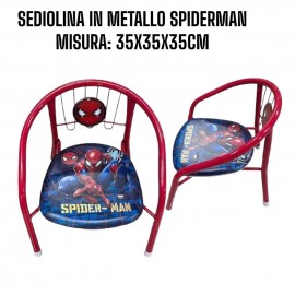 Sediolina per Bambino in Metallo Spiderman Marvel - 35x35x35 cm" Idea Regalo