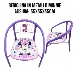 Sediolina Bambina in Metallo Minnie Mouse Disney - 35x35x35 cm" Perfetta per la Cameretta"