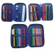 Astuccio Scuola di Stitch con 3 Zip - Completo di Pennarelli Giotto, Penna e Pastelli - 44 Pezzi"