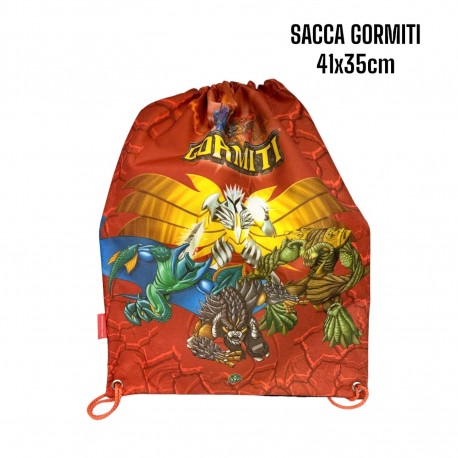 "Sacca Borsa Gormiti Giochi Preziosi Disney - Ideale per Scuola e Palestra - 40 cm"